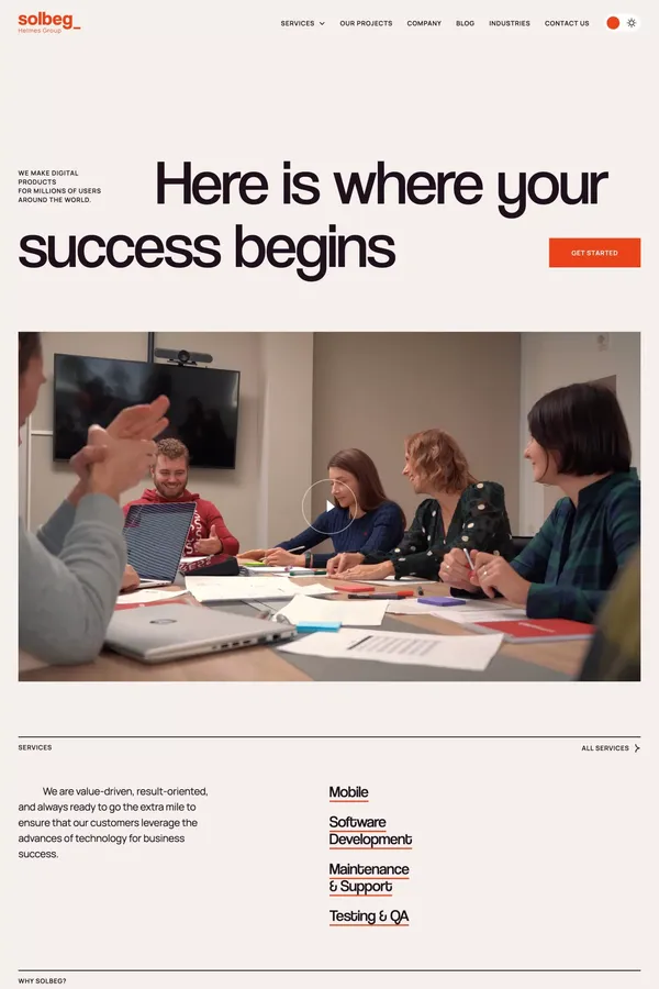 Solbeg – Software Development Services - Portfolio design inspiration