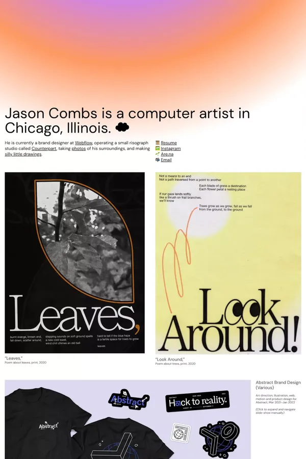 Jason Combs - Portfolio design inspiration
