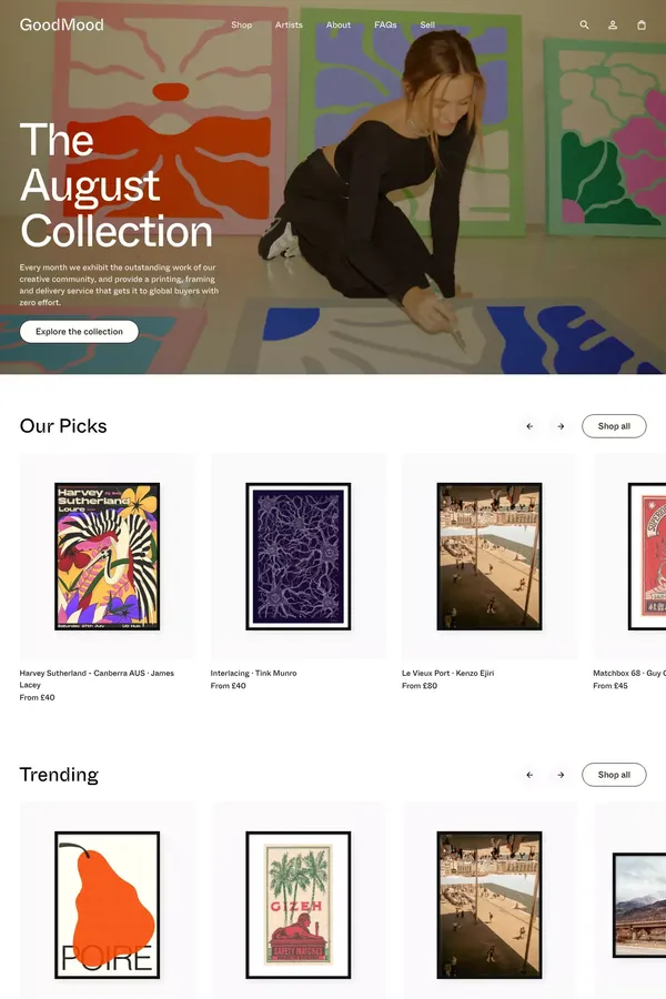 GoodMood - Ecommerce design inspiration