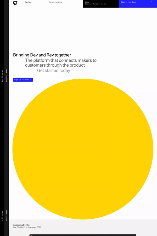 DevRev - Landing design inspiration