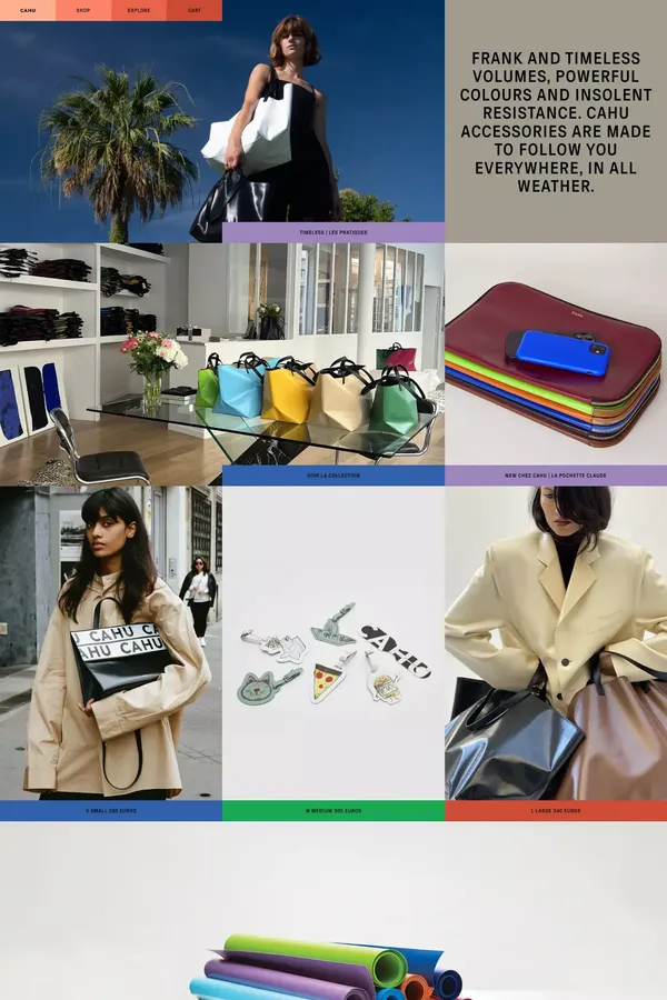 CAHU - Site Officiel - Ecommerce design inspiration