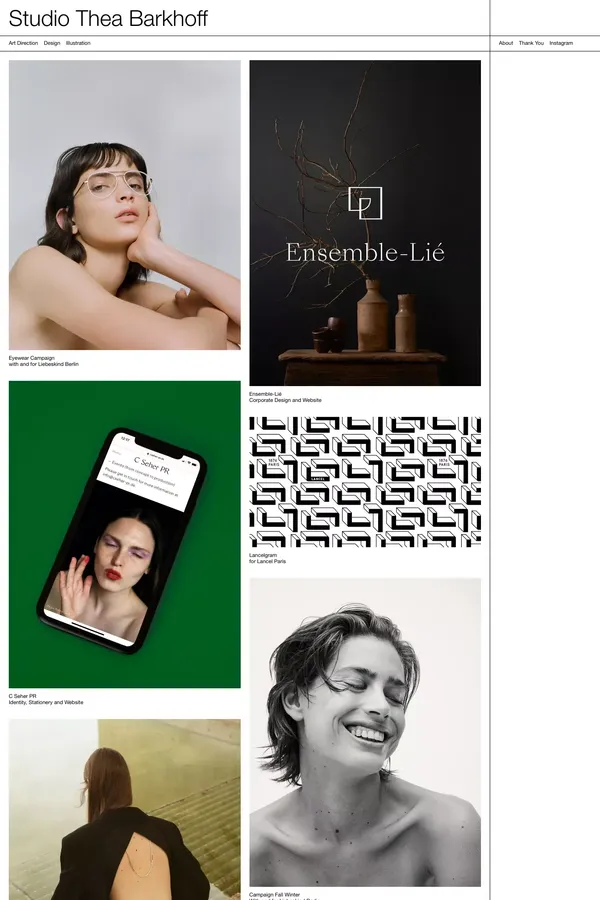 Studio Thea Barkhoff  - Main - Portfolio design inspiration