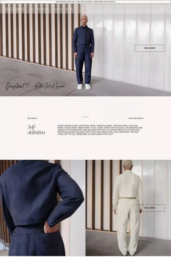 Kind Regards | Work-Life Clothing For Creative Women - Ecommerce design inspiration