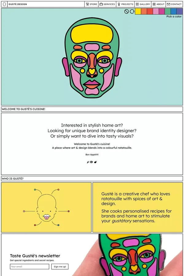 Home | GUSTÉ.DESIGN - Portfolio design inspiration