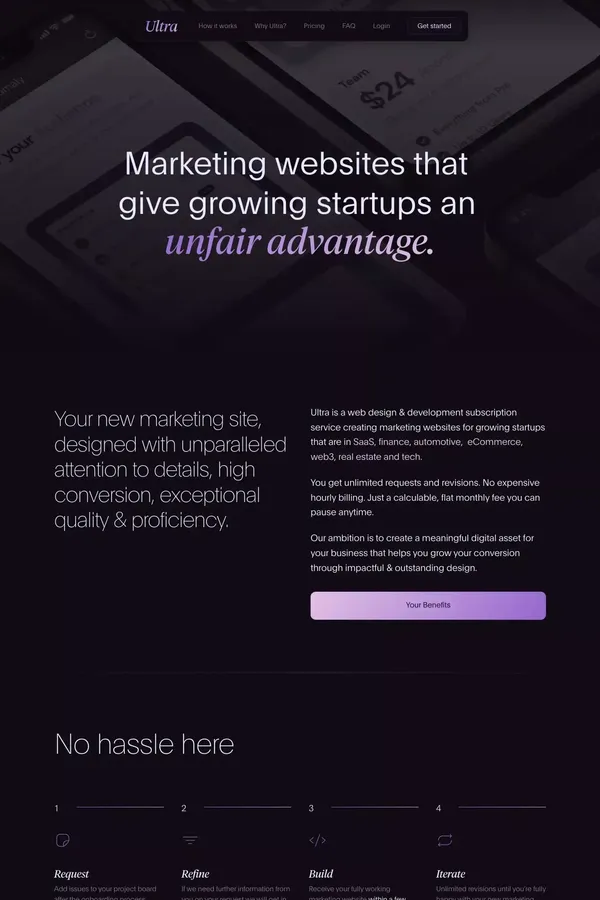 Ultra â Unlimited Web Design for Framer - website design inspiration
