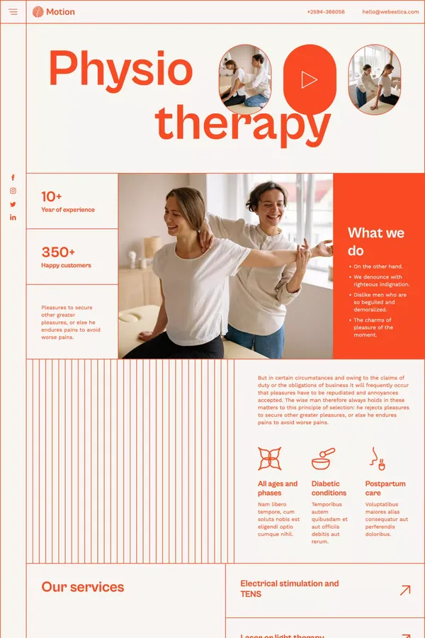 Motion - Therapy Website Template - Template design inspiration