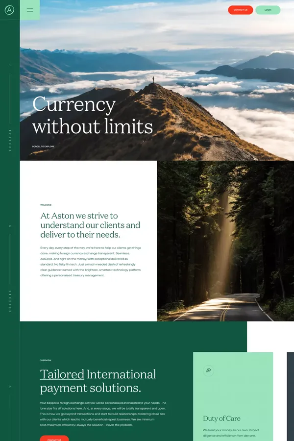 Home | Aston Currency Management - Landing design inspiration