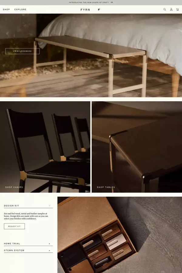 Fyrn - The New Shape of Craft
 – FYRN - website design inspiration