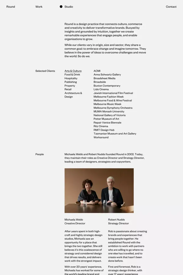 About â Studio Round - About Us  design inspiration