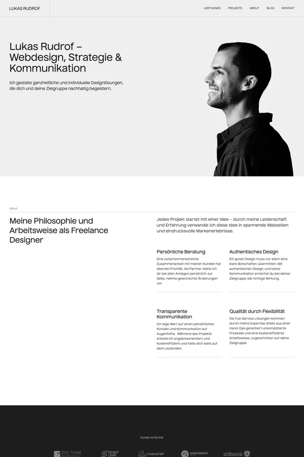 Lukas Rudrof – Webdesign, Strategie & Kommunikation - About Us  design inspiration
