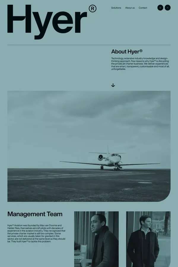 About Hyer®· Hyer Aviation - About Us  design inspiration