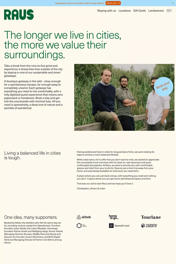 Raus | About - About Us  design inspiration