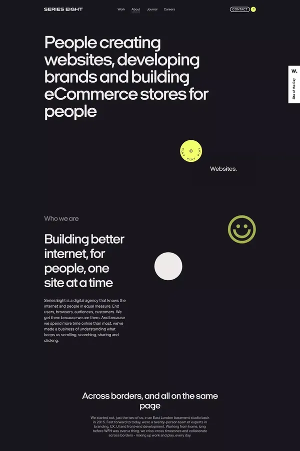 Series Eight - About Us  design inspiration