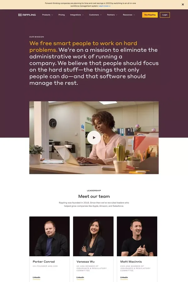 About Us | Rippling - About Us  design inspiration