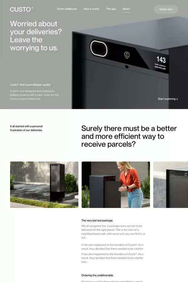 Custo - About - About Us  design inspiration