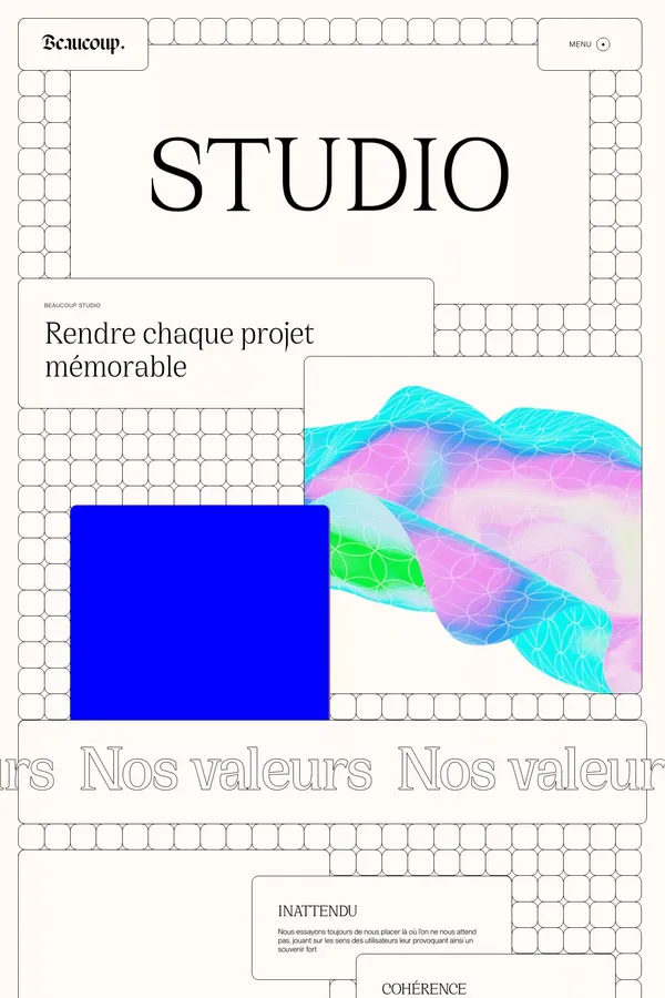 Beaucoup Studio - About Us  design inspiration