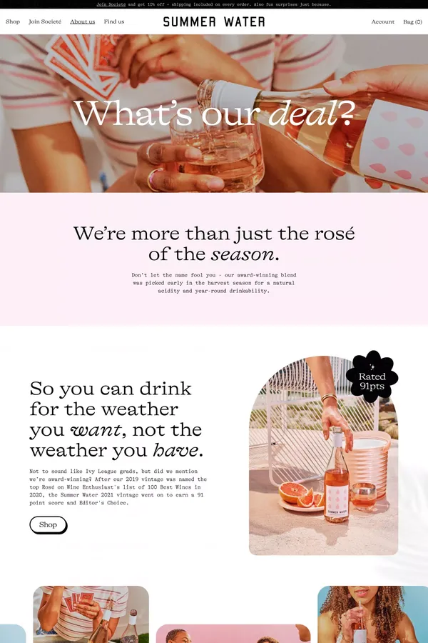 About – Summer Water - About Us  design inspiration