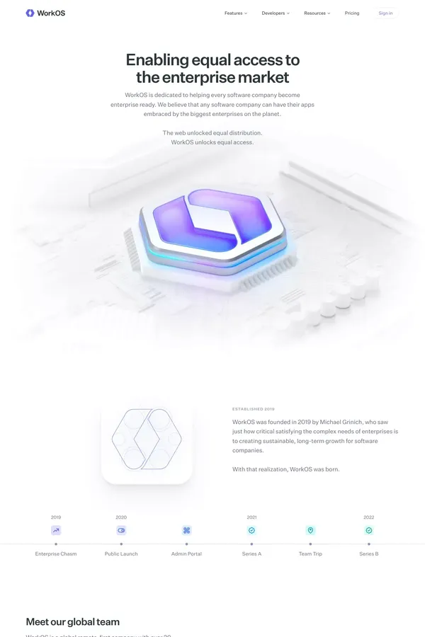 About — WorkOS - About Us  design inspiration