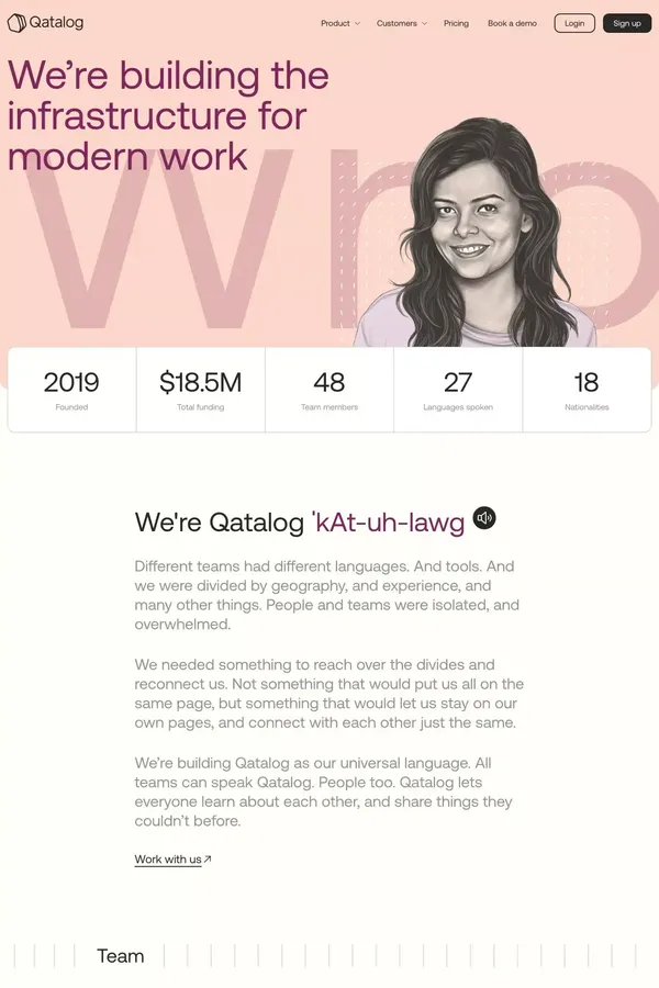 Who we are | Qatalog - About Us  design inspiration