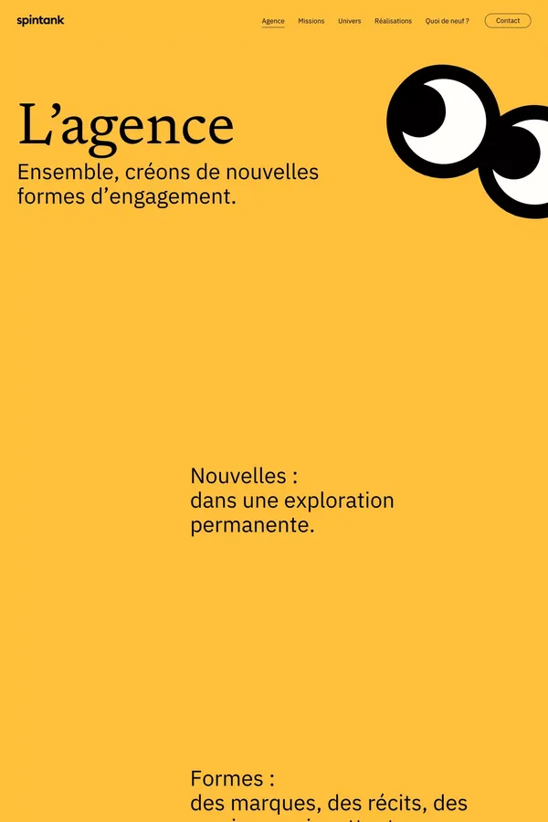 L’agence | Spintank - About Us  design inspiration