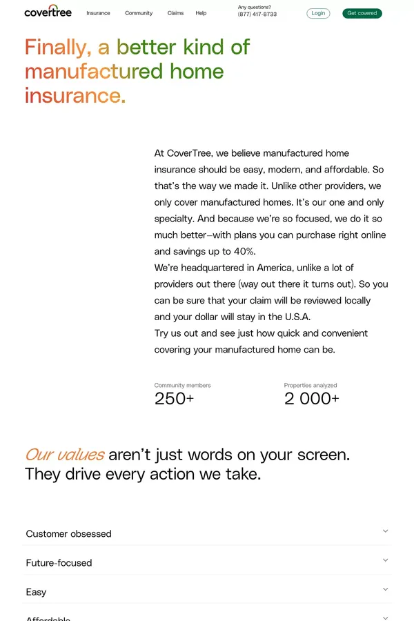 About - CoverTree - About Us  design inspiration
