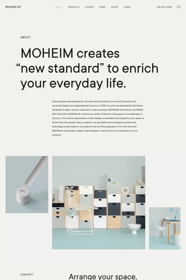 About - MOHEIM - About Us  design inspiration