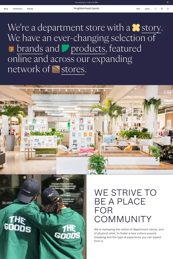 About Neighborhood Goods - About Us  design inspiration
