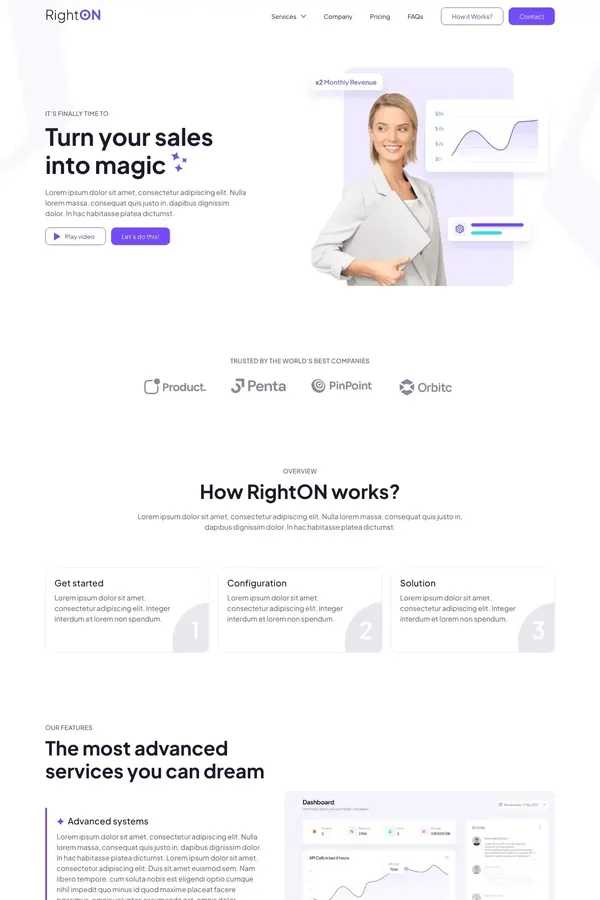 RightOn - Webflow HTML website template - Template design inspiration