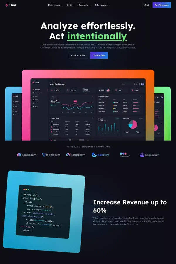 Thor Webflow Ecommerce Website Template - Template design inspiration