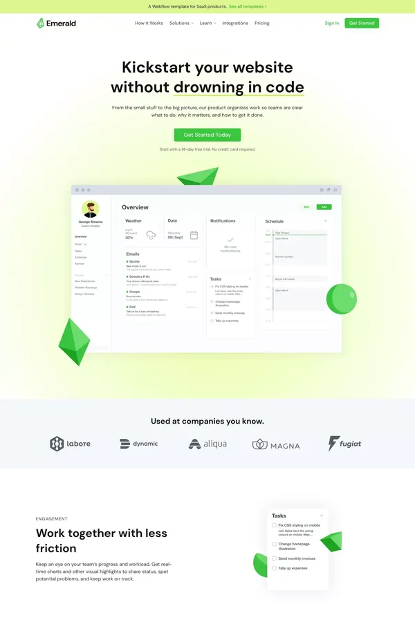 EmeraldKit - Webflow HTML website template - Template design inspiration