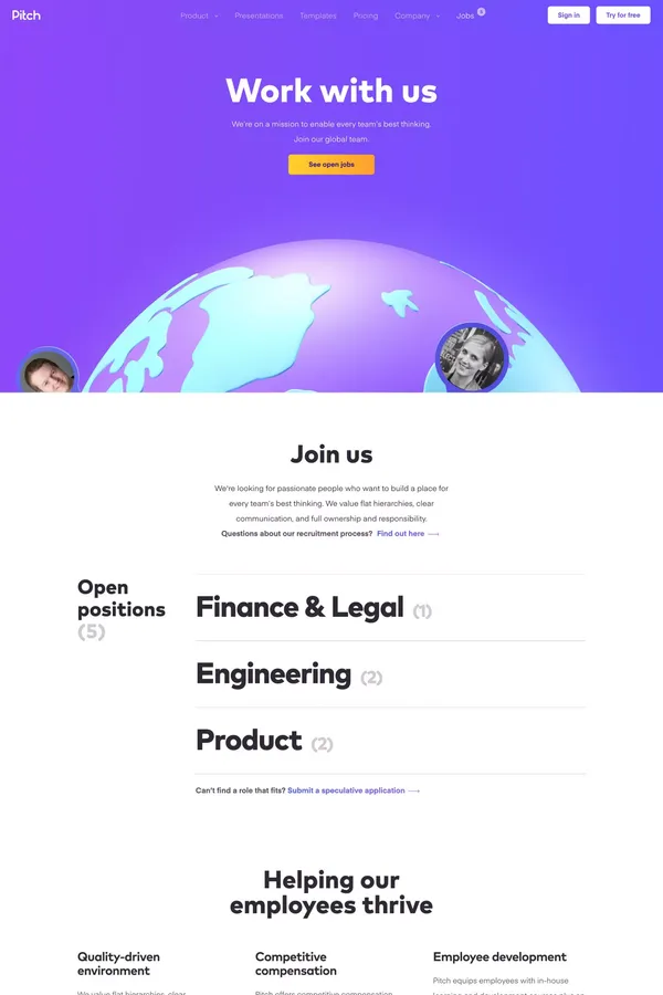 Jobs | Pitch - Career design inspiration