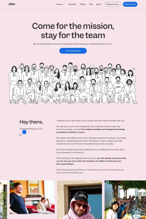 Careers at Slite - Career design inspiration