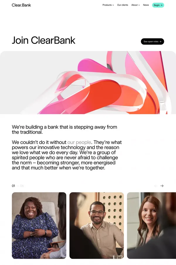 ClearBank | Join ClearBank - Career design inspiration