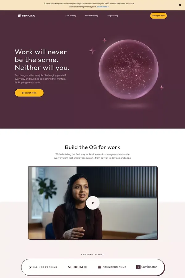Rippling Careers & Jobs | Join The Rippling Team - Career design inspiration