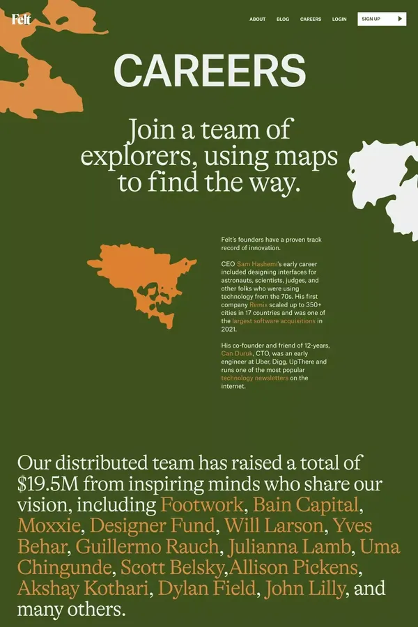 Felt – Careers - Career design inspiration