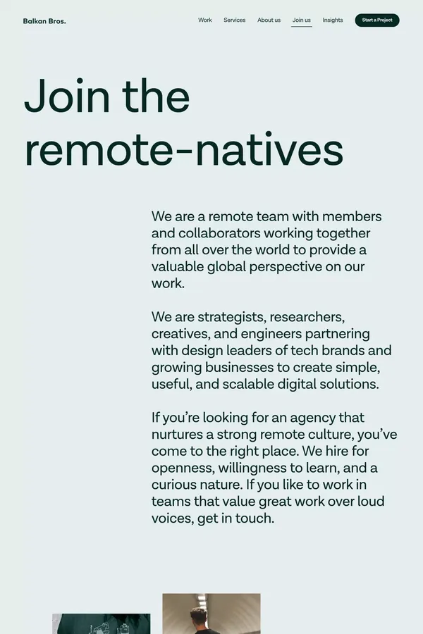 BB Agency - Human Experience Design and Development Agency - Career design inspiration