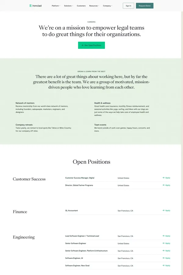 Explore Ironclad Career Opportunities Today | Ironclad - Career design inspiration