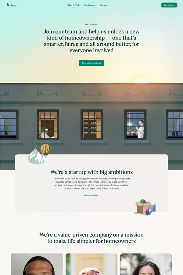 Join a startup with big ambitions – Haven - Career design inspiration