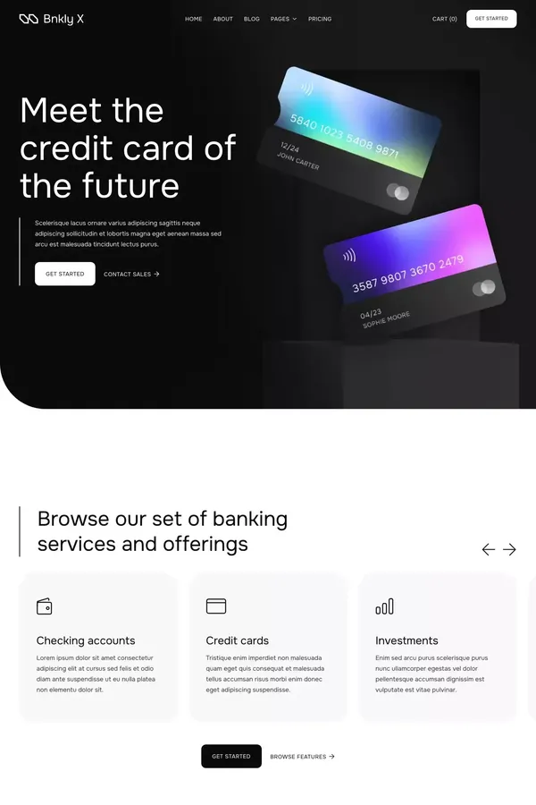 Home V1 - Bnkly X - Webflow Ecommerce website template - Template design inspiration