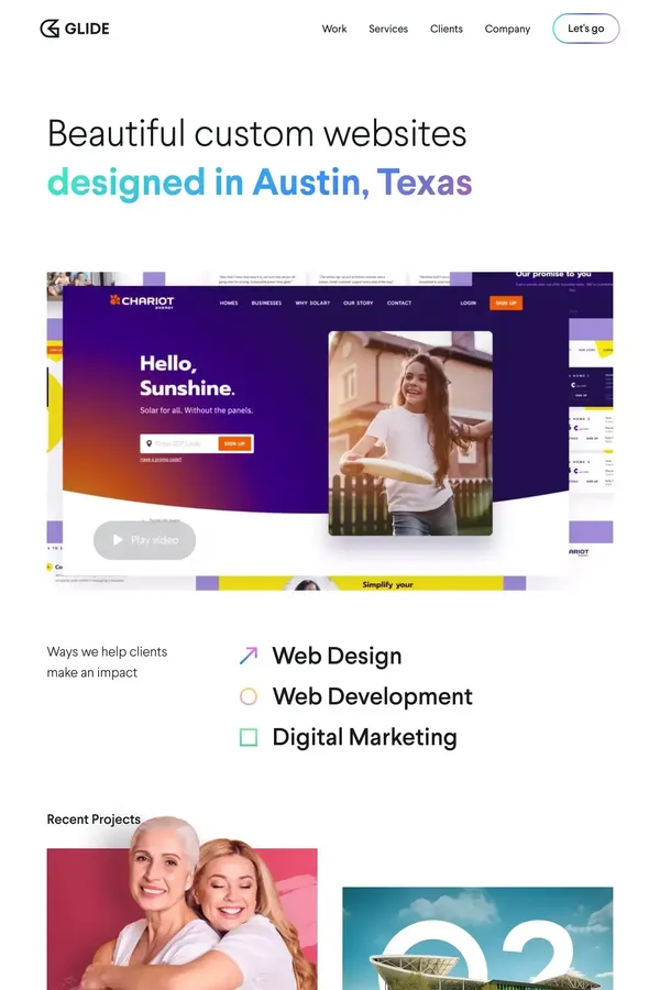 Austin Web Design, Development & SEO - Texas-based Company - website design inspiration