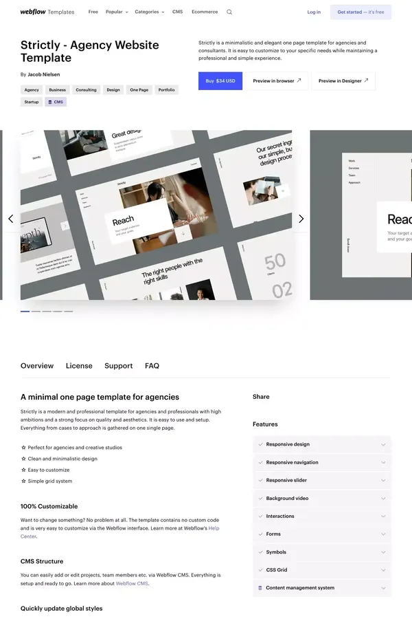 Strictly - Agency HTML5 Responsive Website Template - Portfolio design inspiration