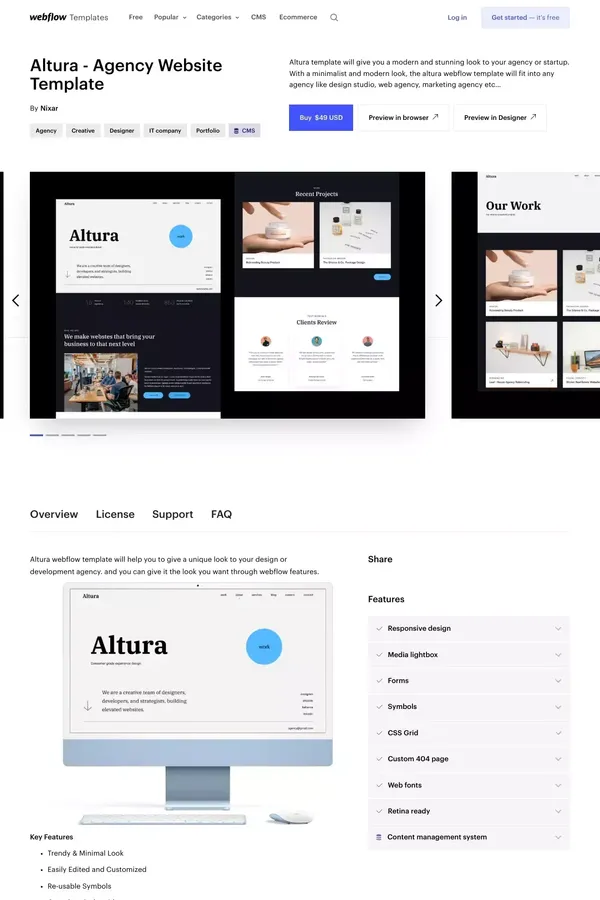 Altura - Agency HTML5 Responsive Website Template - Template design inspiration