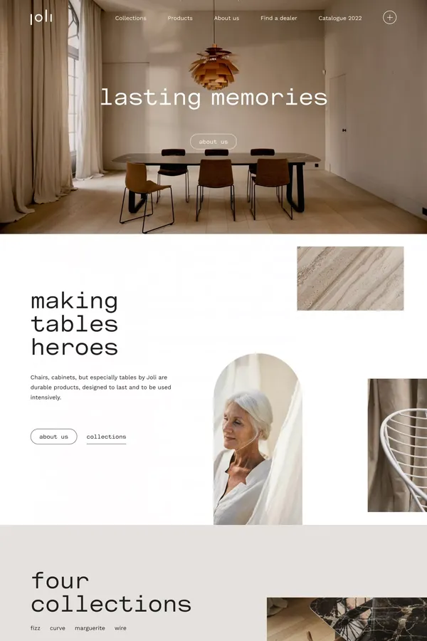 Lasting memories | Joli - Portfolio design inspiration