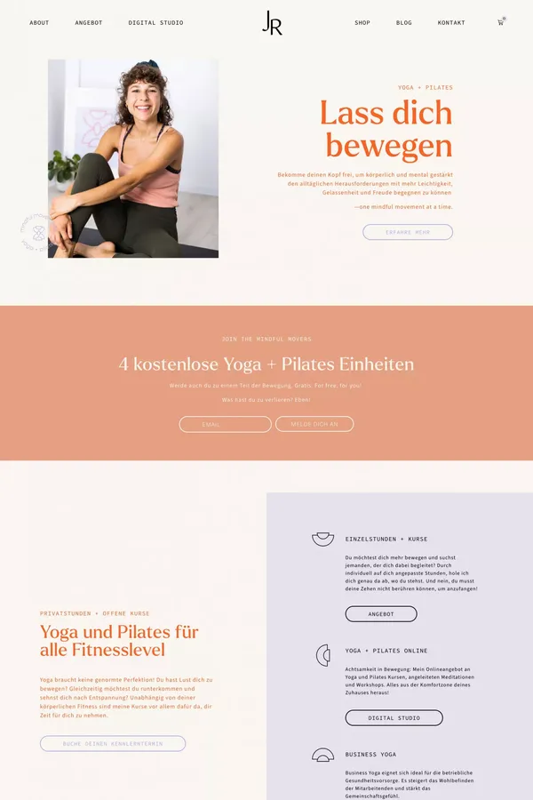 Janina Roeseler – Personal Yoga Trainerin - Landing design inspiration