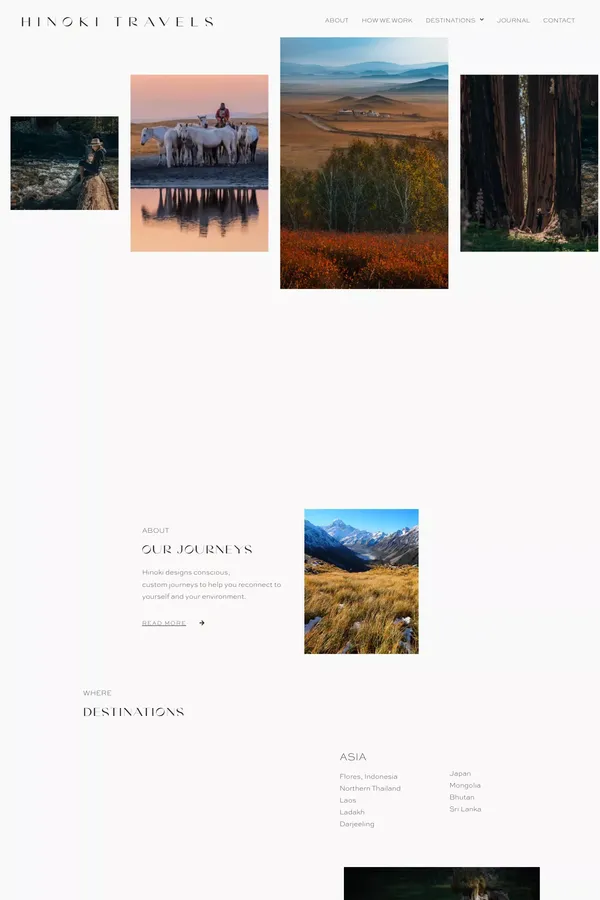 Home - Hinoki Travels - Landing design inspiration