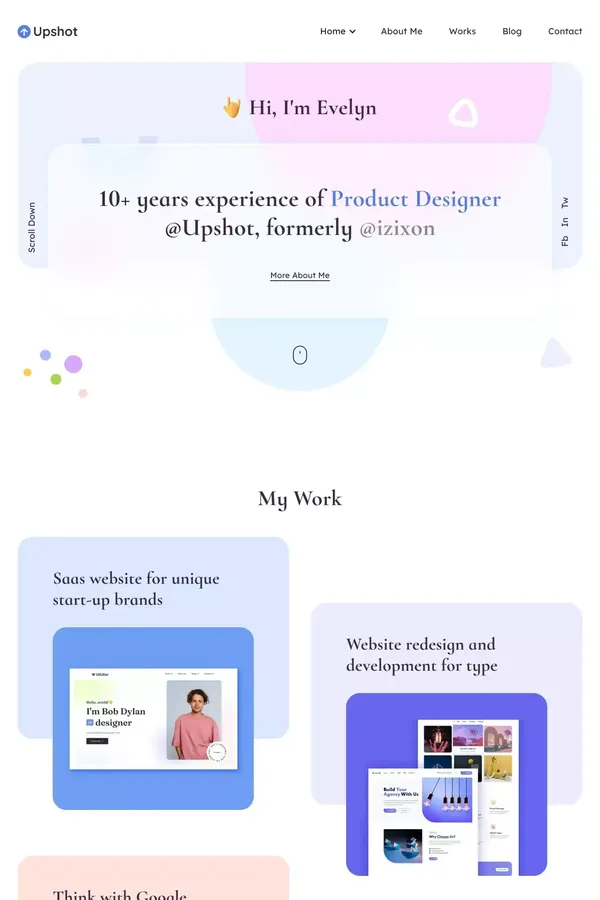 Upshot - Webflow HTML website template - Template design inspiration