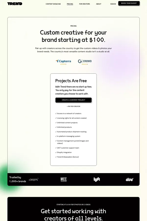 Simple Contract-Free Fixed Pricing - Pricing design inspiration
