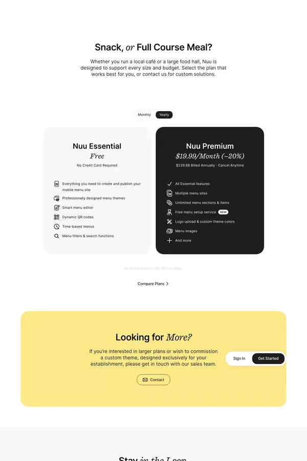 Nuu · Pricing - Pricing design inspiration