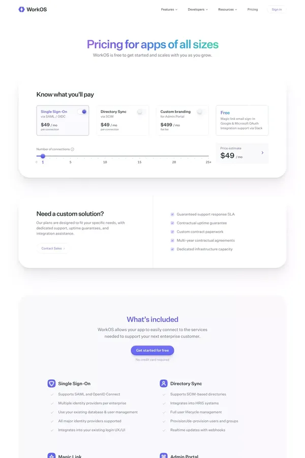 Pricing — WorkOS - Pricing design inspiration