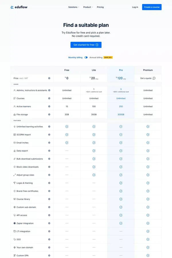 Eduflow · Pricing - Pricing design inspiration